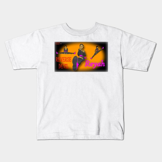 Reyah Splits Kids T-Shirt by A-MAN'S COMICS